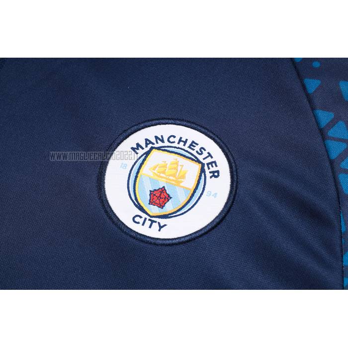 Tuta da Track de Felpa del Manchester City 2023-2024 Blu Oscuro
